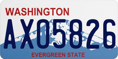 WA license plate AXO5826