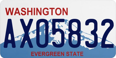 WA license plate AXO5832
