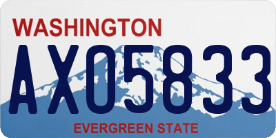 WA license plate AXO5833