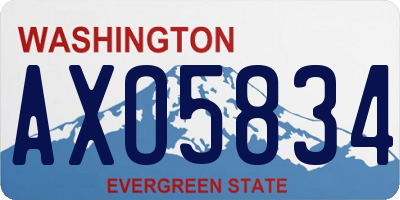 WA license plate AXO5834