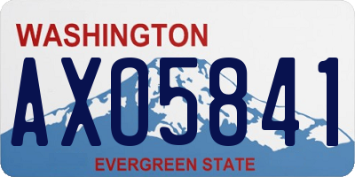 WA license plate AXO5841