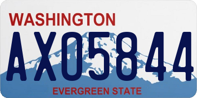 WA license plate AXO5844