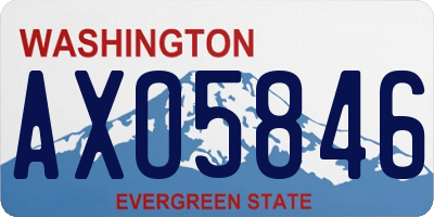 WA license plate AXO5846