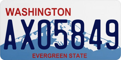 WA license plate AXO5849