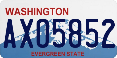 WA license plate AXO5852