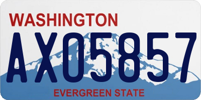 WA license plate AXO5857