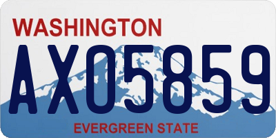 WA license plate AXO5859