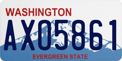 WA license plate AXO5861