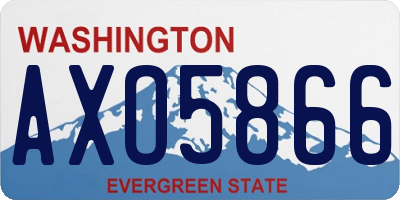 WA license plate AXO5866