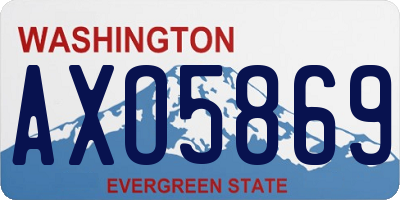 WA license plate AXO5869