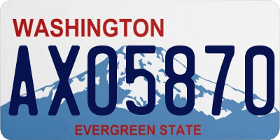 WA license plate AXO5870