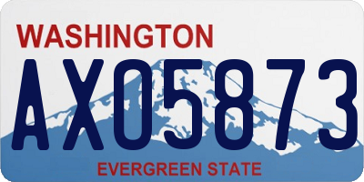 WA license plate AXO5873