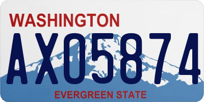 WA license plate AXO5874