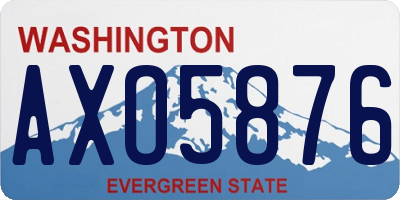 WA license plate AXO5876