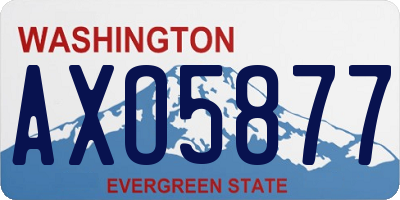 WA license plate AXO5877