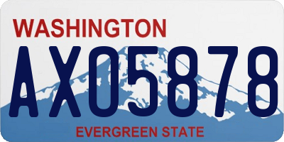 WA license plate AXO5878