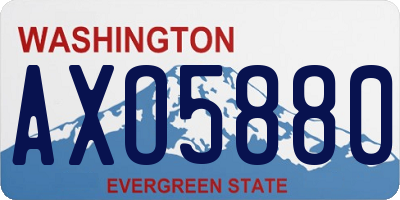 WA license plate AXO5880