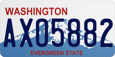 WA license plate AXO5882