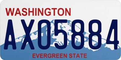 WA license plate AXO5884
