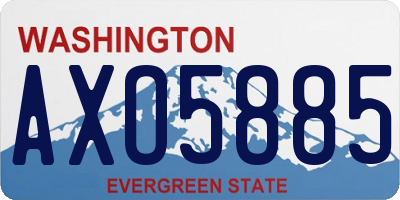 WA license plate AXO5885