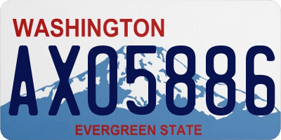 WA license plate AXO5886