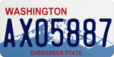 WA license plate AXO5887