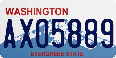 WA license plate AXO5889
