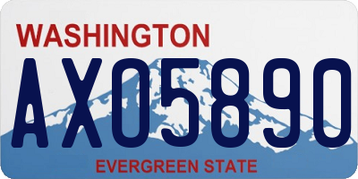 WA license plate AXO5890
