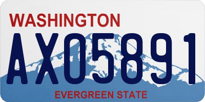 WA license plate AXO5891