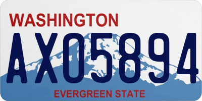 WA license plate AXO5894