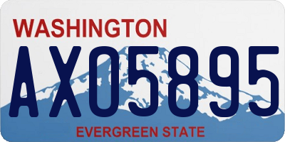 WA license plate AXO5895
