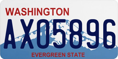 WA license plate AXO5896