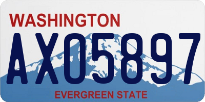 WA license plate AXO5897
