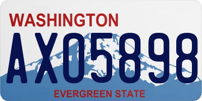 WA license plate AXO5898
