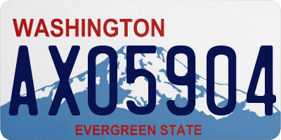 WA license plate AXO5904