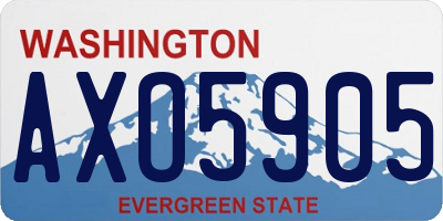 WA license plate AXO5905