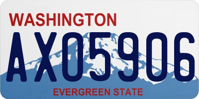 WA license plate AXO5906