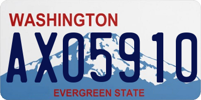 WA license plate AXO5910