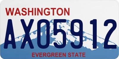 WA license plate AXO5912