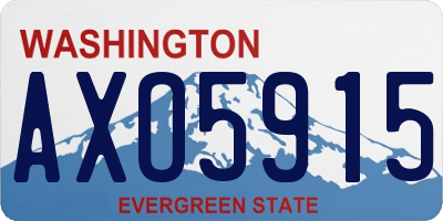 WA license plate AXO5915