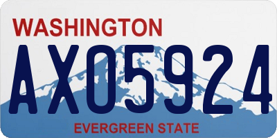 WA license plate AXO5924