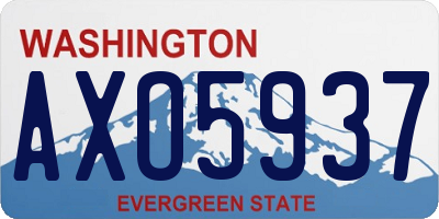 WA license plate AXO5937
