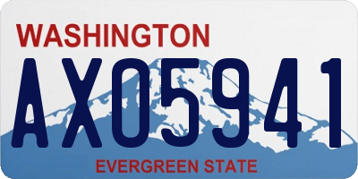 WA license plate AXO5941