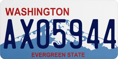 WA license plate AXO5944