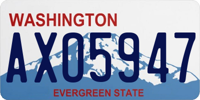 WA license plate AXO5947