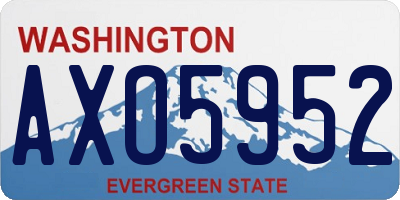 WA license plate AXO5952
