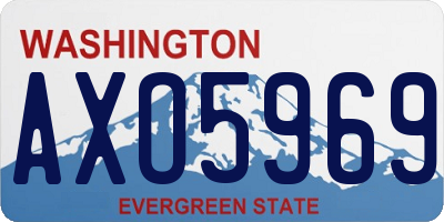 WA license plate AXO5969