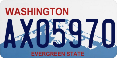 WA license plate AXO5970