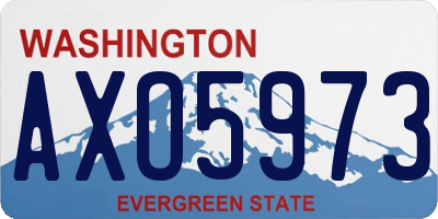 WA license plate AXO5973