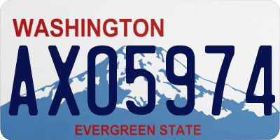 WA license plate AXO5974